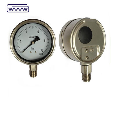 EN837-1 μετρητής πίεσης 63 mm για το λάδι περιφράγματος ξιφολόγας