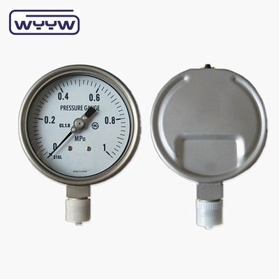 EN837-1 μετρητής πίεσης 63 mm για το λάδι περιφράγματος ξιφολόγας