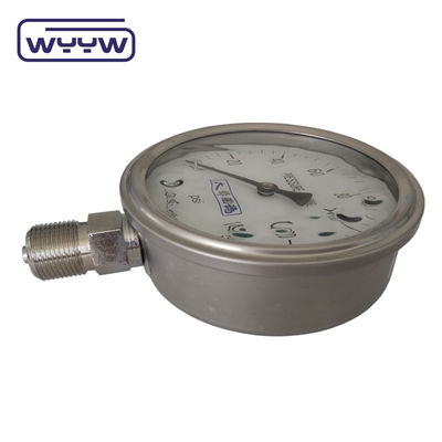 OEM ODM OBM υγρό γεμάτο μετρητή πίεσης 100 mm υλικό από ανοξείδωτο χάλυβα