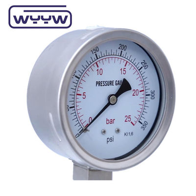 100mm Όλο SS304 Safety Glass Bayonet Pressure Gauge 1 έτος εγγύηση