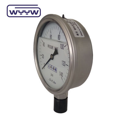 100mm 4&quot; υγρό λάδι γεμάτο μετρητή πίεσης Manometer 1,6% ακρίβεια