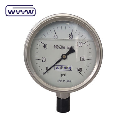 100mm 4&quot; υγρό λάδι γεμάτο μετρητή πίεσης Manometer 1,6% ακρίβεια