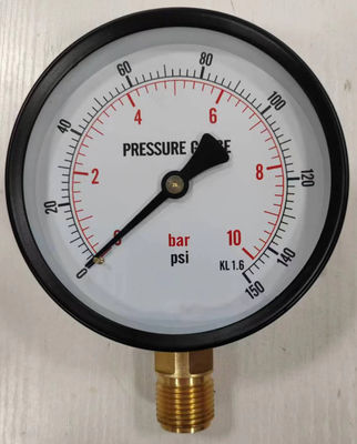 Οικονομικό μετρητή πίεσης σωλήνα Bourdon 16 Bar Psi Manometer αέριο νερό