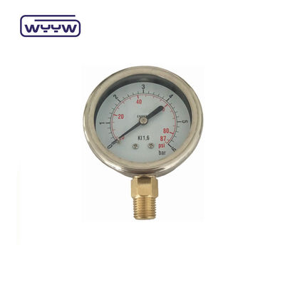 0-100 Mpa Manometer Δοκιμαστή πίεσης αέρα Τύπος σύνδεσης κάτω θύρας