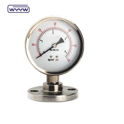 100 mm NPT Thread Standard Diaphragm Pressure Gauge με άμεσο τύπο τοποθέτησης στο κάτω μέρος