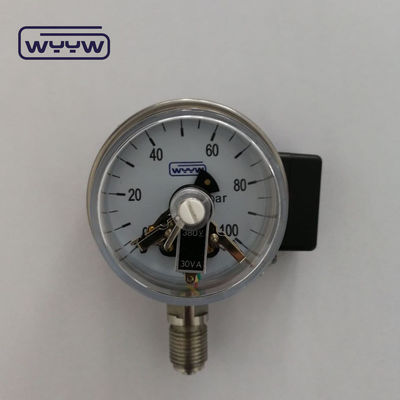Μετρητής βιομηχανικής πίεσης 63 mm Ηλεκτρικός μετρητής πίεσης επαφής με ακρίβεια 2,5%