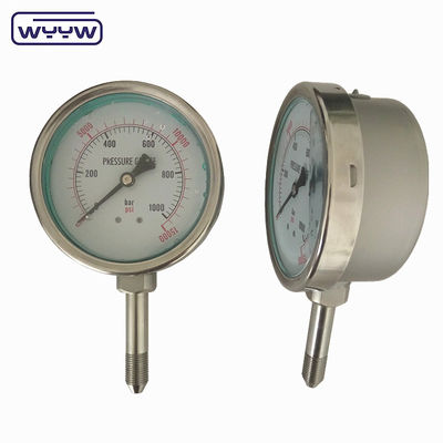 Βιομηχανικό μετρητή πίεσης υγρού 63mm 100mm 150mm Επιλογές