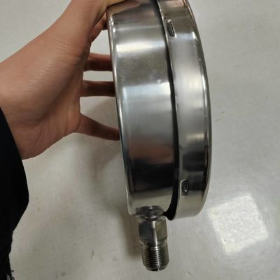 Εργαλείο μέτρησης πίεσης 150 mm με υγρό γεμίσμα Μαύρο βαμμένο δείκτη αλουμινίου ακριβές ανθεκτικό