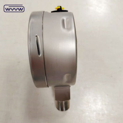 Μανομετρικό όργανο με μπαγιονέτ Ss304 Κέλυφος με σπείρωμα ss316 Γεμισμένο με γλυκερίνη Γυαλί ασφαλείας Δείκτης πίεσης με δείκτη ρύθμισης