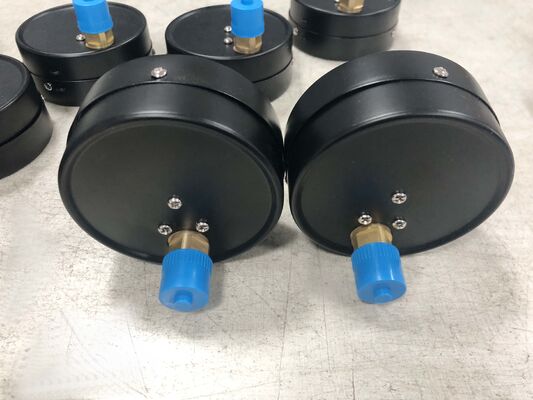 Μανόμετρο αεροσυμπιεστή 4 ιντσών (100mm) με εύρος 0-1.6MPa και χρωματικά κωδικοποιημένες ζώνες ασφαλείας