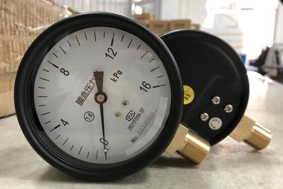 Μανόμετρο κάψουλας 4 ιντσών (100mm) 0-16kPa για συστήματα αερίου και εξαερισμού χαμηλής πίεσης