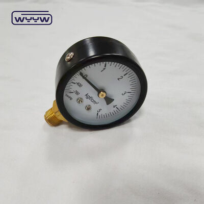 60mm Διάγραμμα μεγέθους Μαύρο ατσάλινη θήκη Κάτω τοποθέτηση μέτρηση πίεσης μετρητή πίεσης αερίου