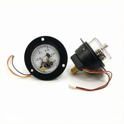 60 mm Ηλεκτρικός μετρητής πίεσης επαφής με άξονα φλάντζης -0,05 ~ 0,25 MPa 10VA ξηρός τύπος